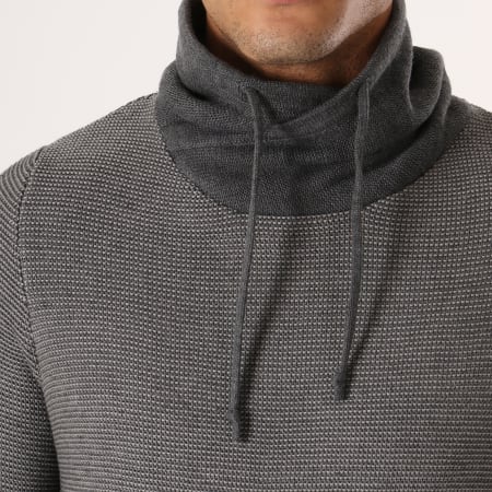 Celio - Pull Col Amplified Cara Gris Chiné