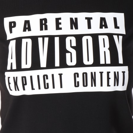 Parental Advisory - Tee Shirt Femme Logo Noir