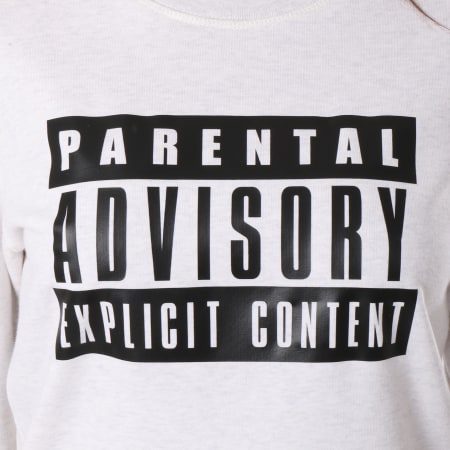 Parental Advisory - Robe Logo Gris Clair