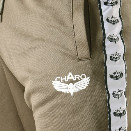 Charo - Pantalon Jogging Avec Bandes Ambition Vert Kaki