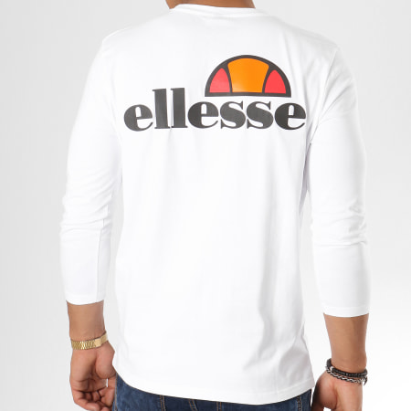 Ellesse - Tee Shirt Manches Longues Ristoro Blanc