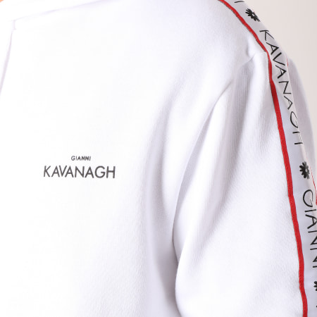 Gianni Kavanagh - Sweat Capuche Avec Bandes GKG755 Blanc