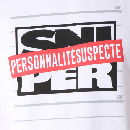 Sniper - Tee Shirt Personnalité Suspecte Blanc