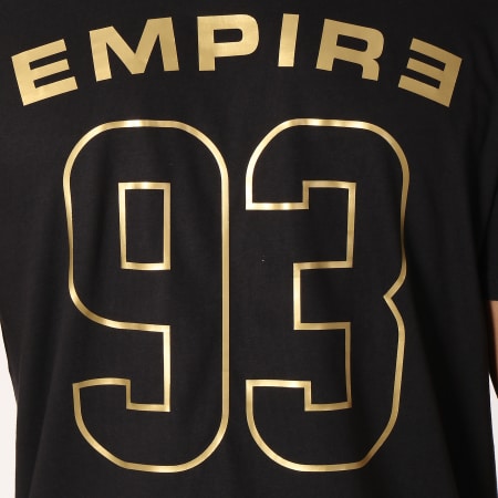 93 Empire - Tee Shirt 93 Empire Dossard Noir Or