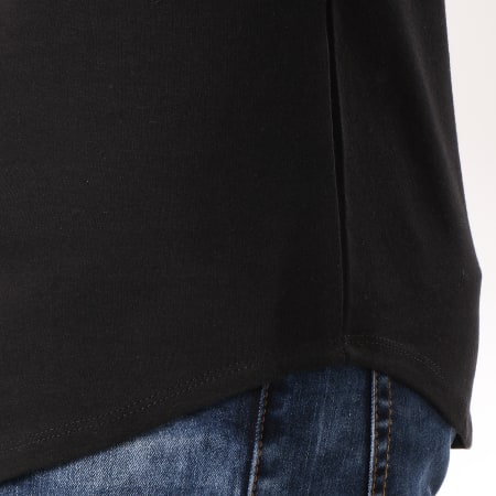 Frilivin - Tee Shirt Manches Longues Oversize Avec Bandes Carreaux 3913 Noir
