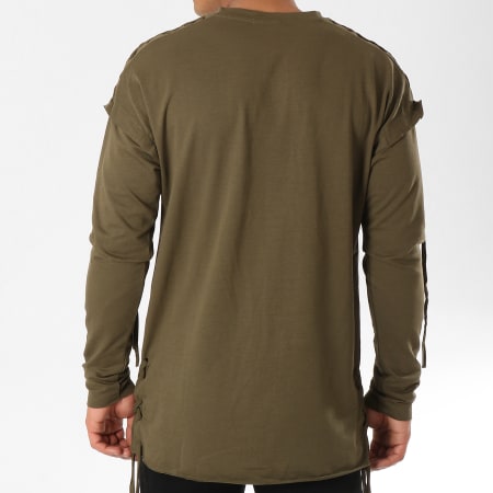 Frilivin - Tee Shirt Manches Longues Oversize AP008 Vert Kaki