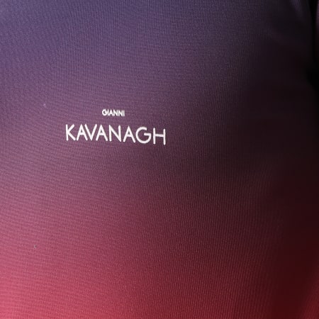 Gianni Kavanagh - Sweat Zippé Capuche Oversize GKG000311 Bleu Marine Dégradé Rouge