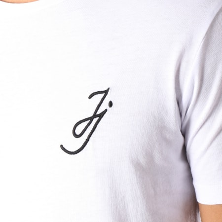 Jack And Jones - Tee Shirt Oversize Grade Blanc Dégradé Bleu Clair