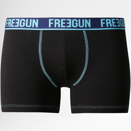 Freegun - Lot De 2 Boxers Duo Noir Gris Chiné