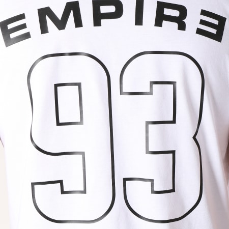 93 Empire - Tee Shirt 93 Empire Dossard Blanc Noir