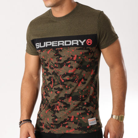 Superdry - Tee Shirt Trophy Camo Vert Kaki Camouflage