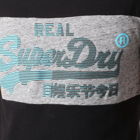 Superdry - Tee Shirt Vintage Logo 1ST Panel Noir