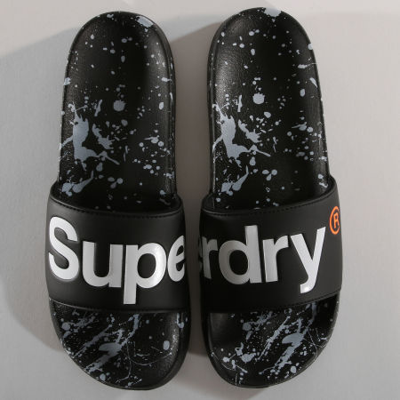 Superdry - Claquettes Beach Slide MF3010SR Noir