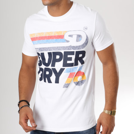 Superdry - Tee Shirt Malibu Mid Blanc