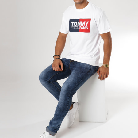 Tommy Hilfiger - Tee Shirt Essential Splint Box 5549 Blanc 