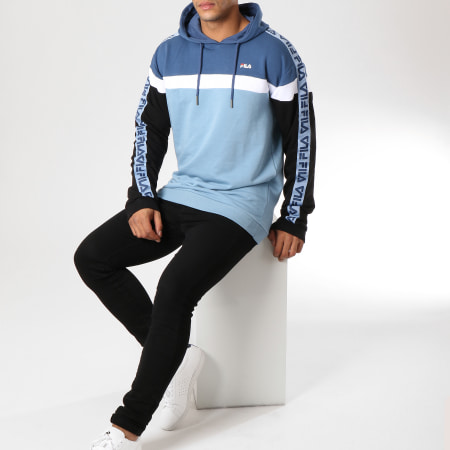Fila Sweat Capuche Avec Bandes Robben Tape 682366 Bleu Noir