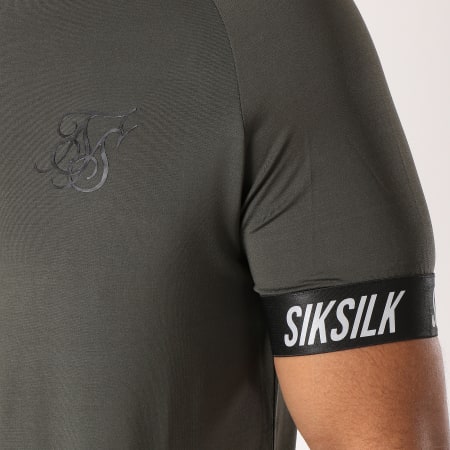 SikSilk - Tee Shirt Oversize Tech 13359 Vert Kaki