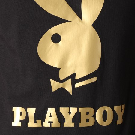 Playboy - Tee Shirt Logo Noir Doré