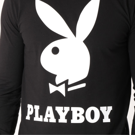Playboy - Tee Shirt Manches Longues Logo Noir