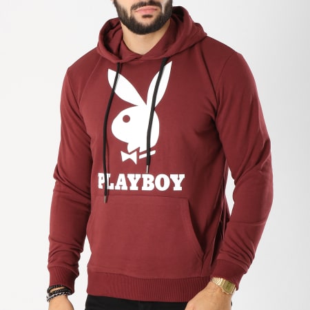 Playboy - Sweat Capuche Logo Bordeaux