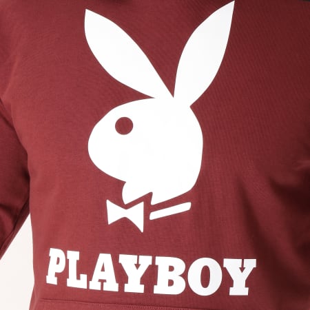 Playboy - Sweat Capuche Logo Bordeaux