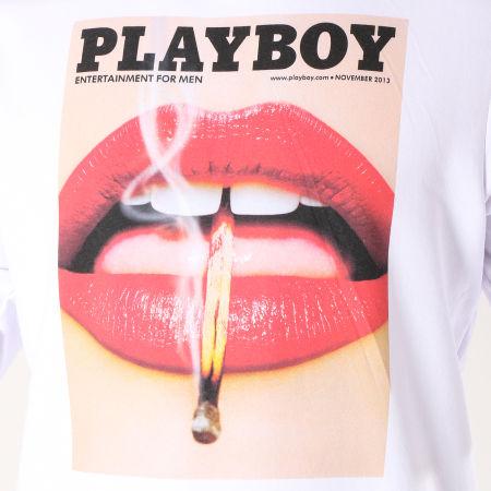 Playboy - Sweat Capuche Match Blanc