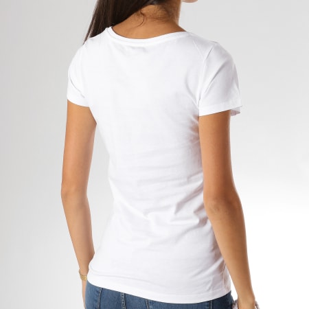 Playboy - Tee Shirt Femme Logo Blanc Noir