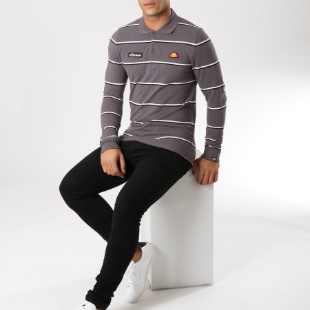 Ellesse - Polo Manches Longues Maffio Gris Anthracite