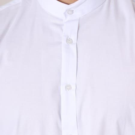 Classic Series - Chemise Manches Longues Col Mao CH-MA001 Blanc