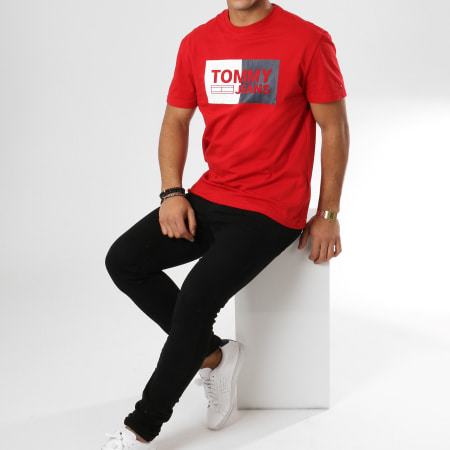 Tommy Hilfiger - Tee Shirt Essential Splint Box Rouge