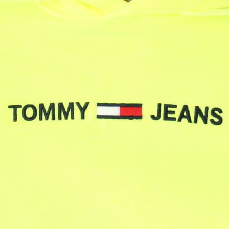 Tommy Hilfiger - Sweat Capuche Small Logo 5146 Jaune Fluo