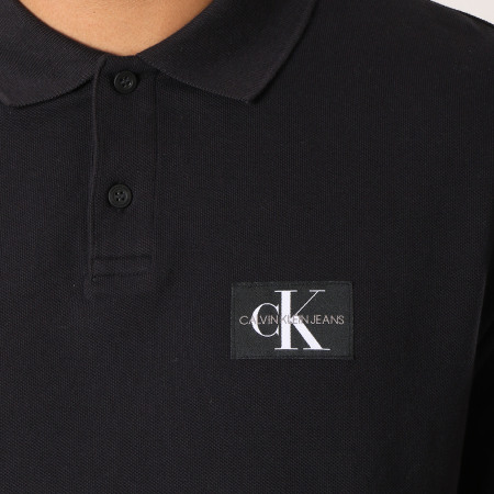 Calvin Klein - Polo Manches Courtes Monogram Logo 9467 Noir