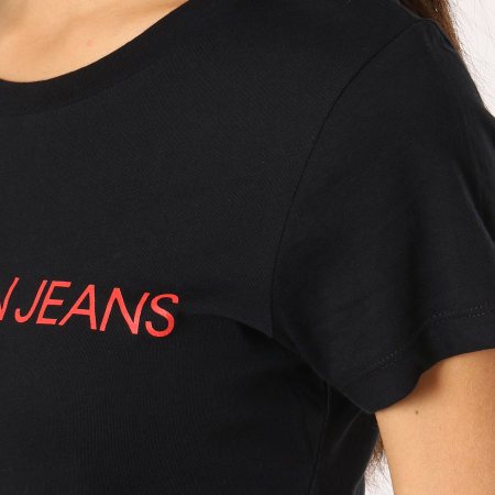 Calvin Klein - Tee Shirt Femme Institutional Logo Slim Noir