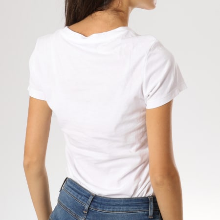 Calvin Klein - Tee Shirt Femme Institutional Logo Slim Blanc