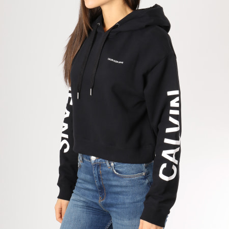 Calvin Klein - Sweat Capuche Femme Institutional 9569 Noir