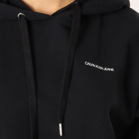 Calvin Klein - Sweat Capuche Femme Institutional 9569 Noir