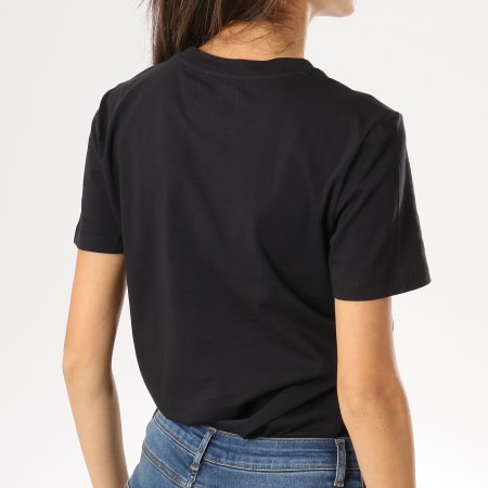 Calvin Klein - Tee Shirt Femme Monogram Box Logo Noir