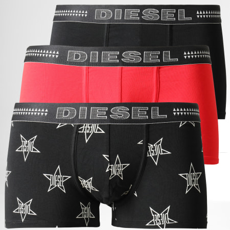 Diesel - Lot De 3 Boxers Damien 00ST3V-0AAVL Rouge Noir