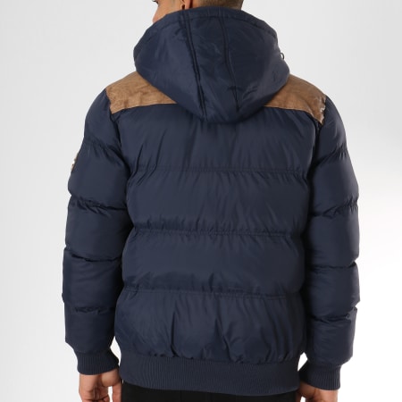 Geographical Norway - Doudoune Droopy Bleu Marine Marron
