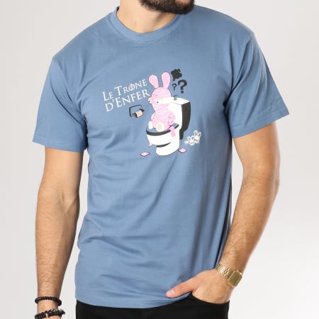 Lapins Crétins - Tee Shirt Trone Bleu
