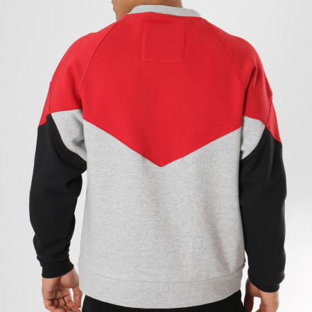 Mitchell and Ness - Sweat Crewneck Chicago Bulls Trading Block Gris Chiné Rouge Noir