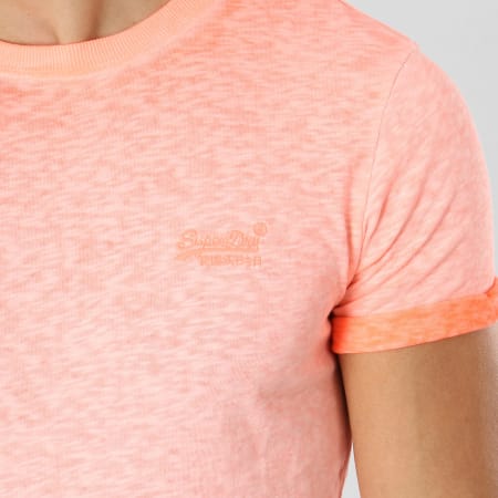 Superdry - Tee Shirt Low Roller Orange Chiné
