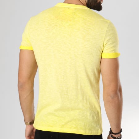 Superdry - Tee Shirt Low Roller Jaune Chiné