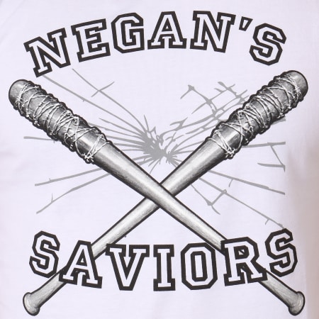The Walking Dead - Tee Shirt Negan's Saviors Blanc