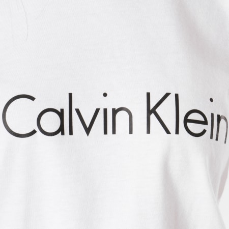 Calvin Klein - Tee Shirt Femme QS6105E Blanc Noir