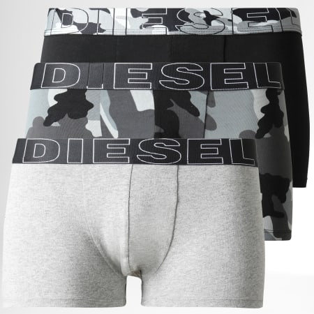 Diesel - Lot De 3 Boxers Damien 00ST3V-0PAQZ Noir Gris Chiné Camouflage