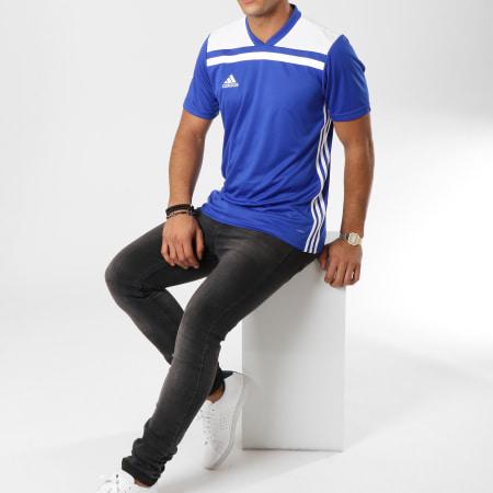 Adidas Sportswear - Tee Shirt Regista 18 Jersey CE8965 Bleu Roi Blanc