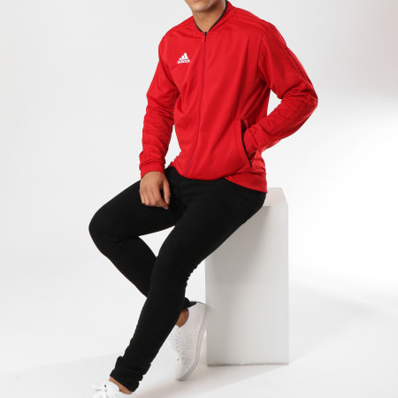 Adidas Sportswear - Veste Zippée Con18 PES Jacket CF4322 Rouge