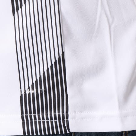 Adidas Performance - Tee Shirt Striped 19 Jersey DP3202 Blanc Noir
