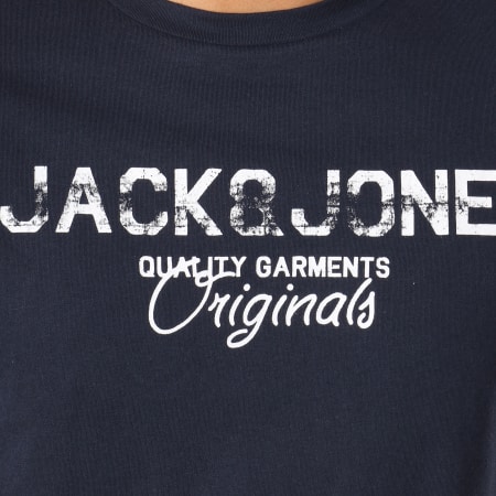 Jack And Jones - Tee Shirt Bosta Bleu Marine